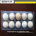 fresh eggs 10 holes tray pack PVC disposable clear plastic blister box, 10 eggs vac tray